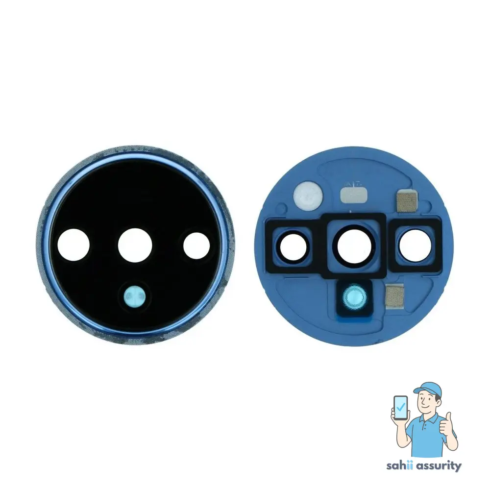 Camera Lens Glass with Frame for OnePlus 7T Silver